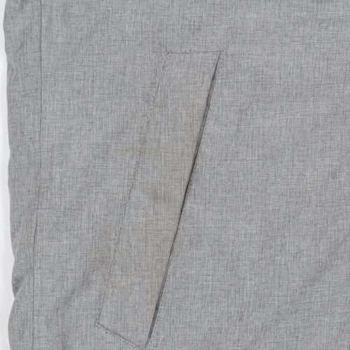 Jack & Jones Men's Grey Hooded Windbreaker Jacket Size M