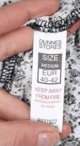 Dunnes Stores Women’s Black Floral Long Sleeve Tunic Blouse Size 12