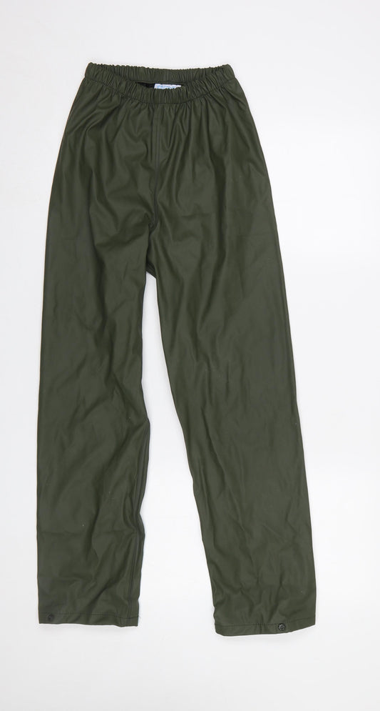 Fort Workwear Boys Green 11-12 Years Waterproof Rain Trousers