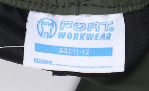 Fort Workwear Boys Green 11-12 Years Waterproof Rain Trousers