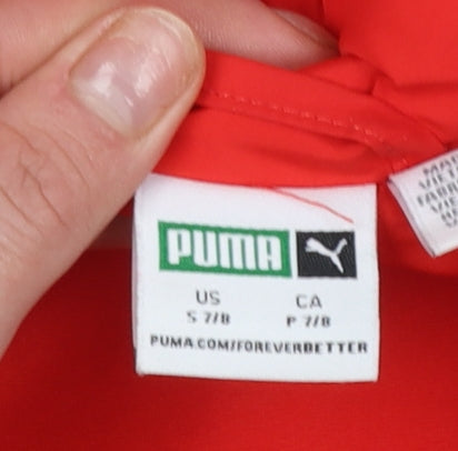 Puma Boys Red and Black Puffer Gilet 7-8 Years Sleeveless Jacket