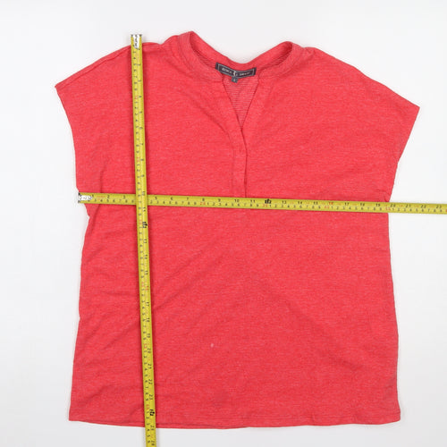 Jessica Graaf Women's Red Basic V-Neck Jersey T-Shirt Size S