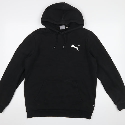 Puma Men's Black Pullover Hoodie Medium Regular Fit Sportswear