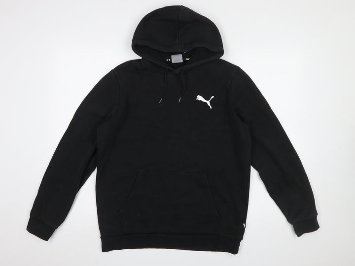 Puma Men's Black Pullover Hoodie Medium Regular Fit Sportswear