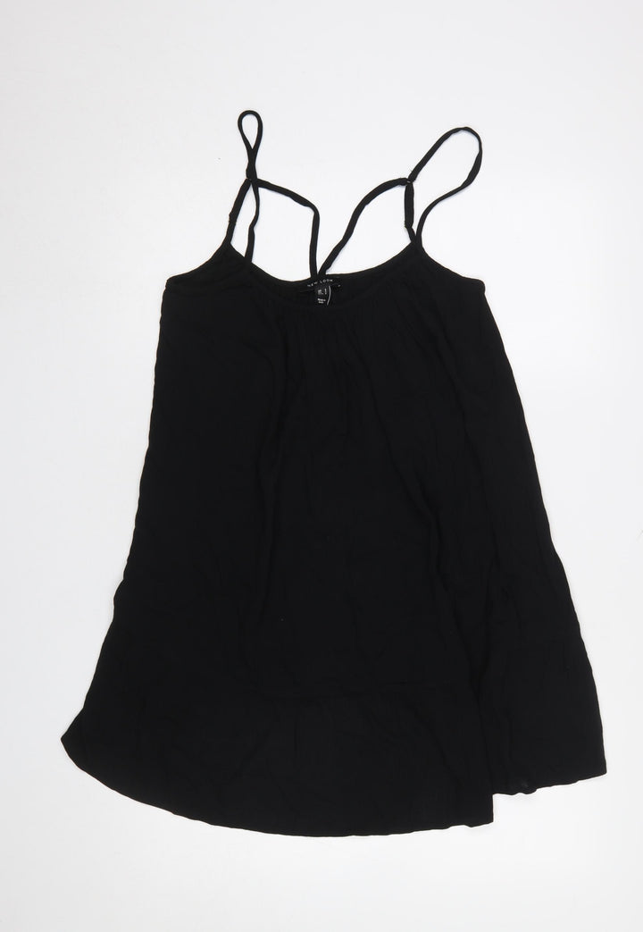 New Look Women’s Black Strappy Sleeveless Short Slip Dress Size S