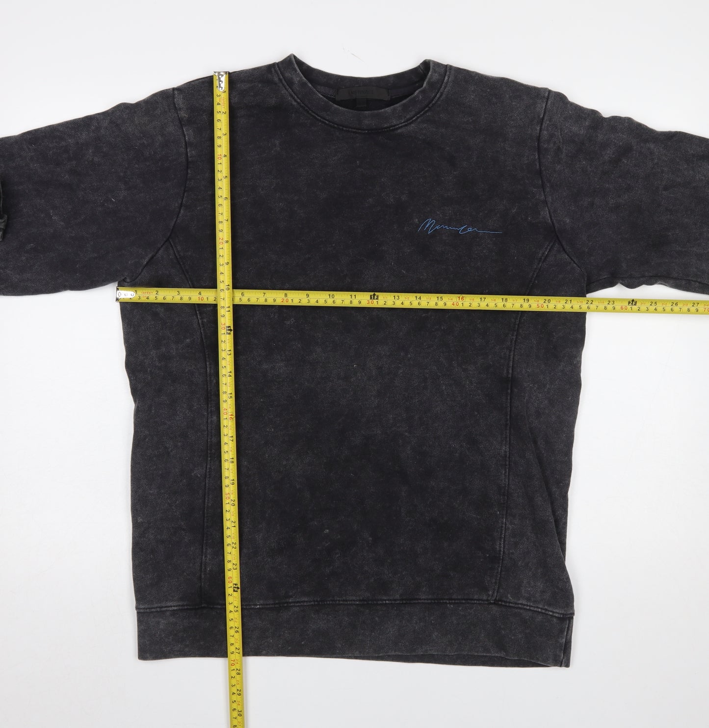 Mennace Men's Black Cotton Crew Neck Sweatshirt Size S Regular Fit