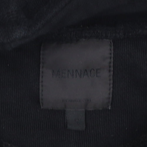 Mennace Men's Black Regular Fit Pullover Hoodie Size M