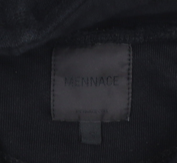 Mennace Men's Black Regular Fit Pullover Hoodie Size M