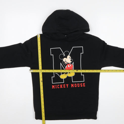 Disney at Primark Girls Black Mickey Mouse Pullover Hoodie 11-12 Years