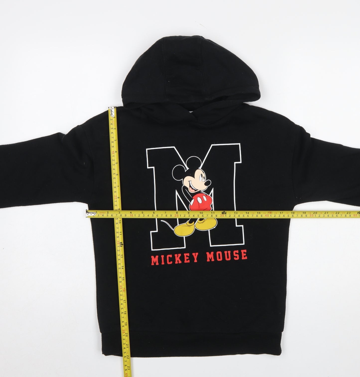 Disney at Primark Girls Black Mickey Mouse Pullover Hoodie 11-12 Years