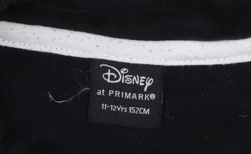 Disney at Primark Girls Black Mickey Mouse Pullover Hoodie 11-12 Years
