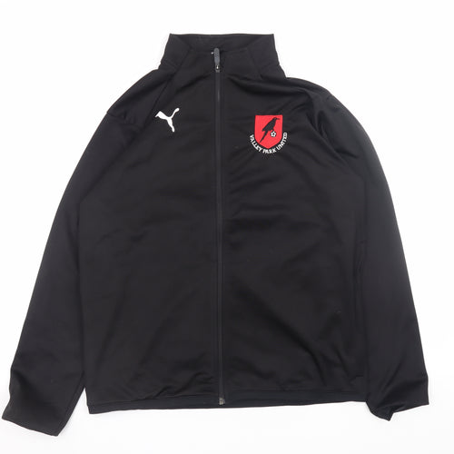 Puma Men’s Black Football Training Track Jacket L Full Zip Polyester