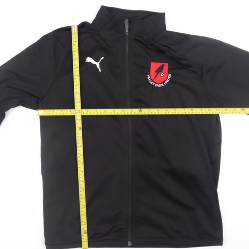Puma Men’s Black Football Training Track Jacket L Full Zip Polyester
