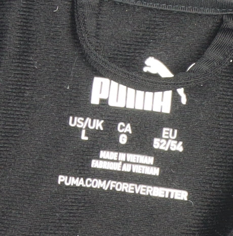 Puma Men’s Black Football Training Track Jacket L Full Zip Polyester