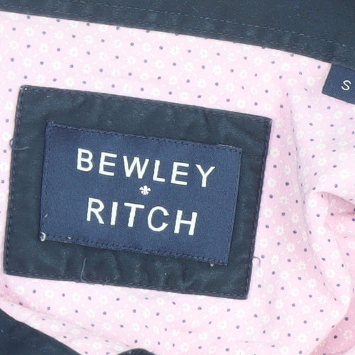 Bewley Ritch Men's Pink Slim Fit Short Sleeve Button-Up Shirt S