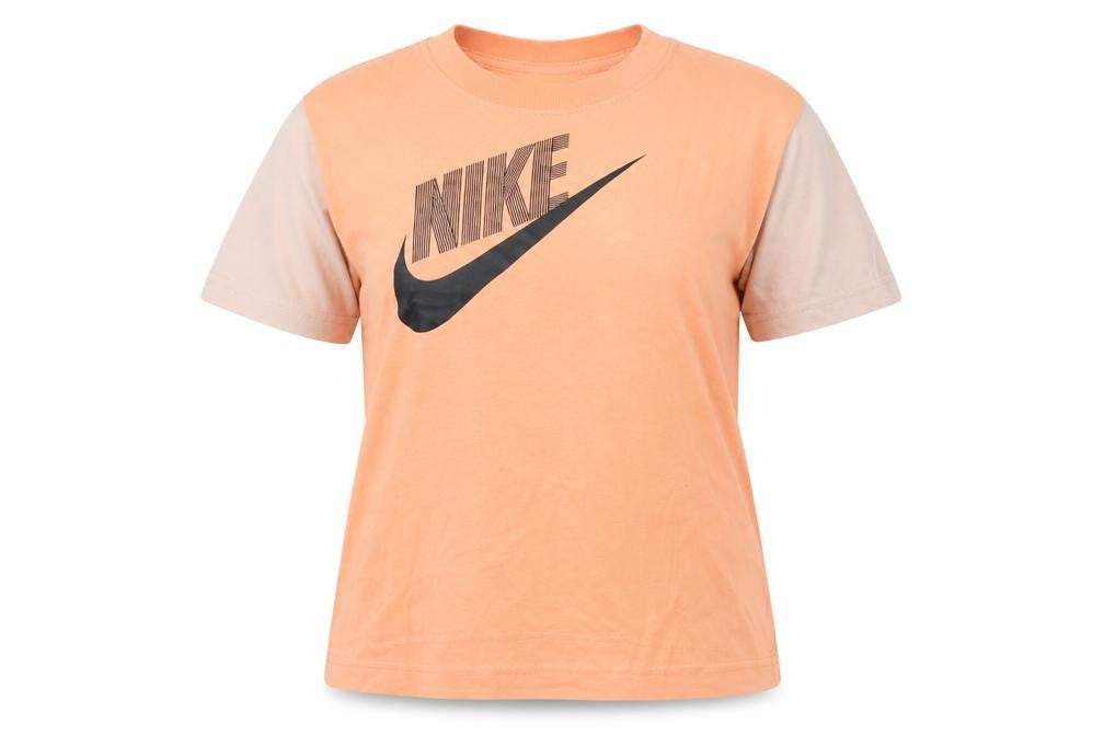 Nike Teens Orange Short Sleeve Cotton T-Shirt L Regular Fit