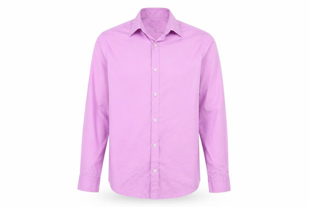 Remus Uomo Men's Pink Tapered Formal Dress Shirt Size 15/38 Long Sleeve