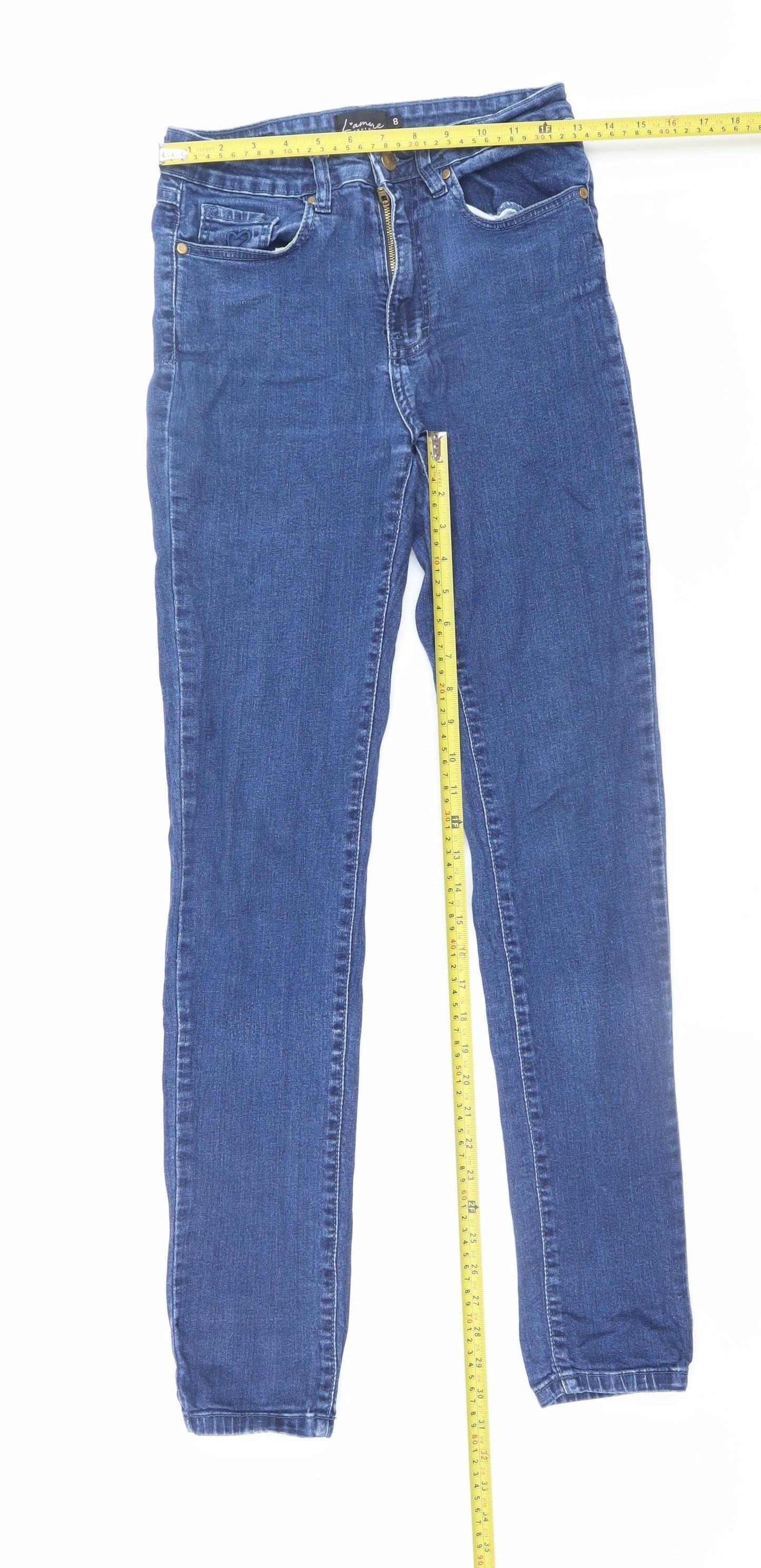 L'amore Couture Women's Blue Size 8 Skinny Jeans Denim Stretch
