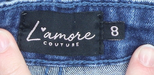 L'amore Couture Women's Blue Size 8 Skinny Jeans Denim Stretch