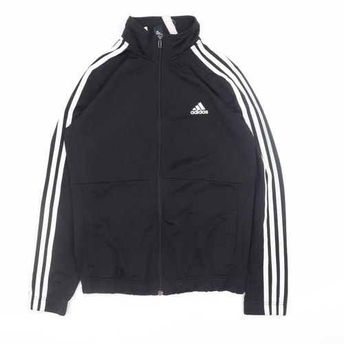 Adidas Boys Black 14 Years Track Jacket Full Zip Sportswear