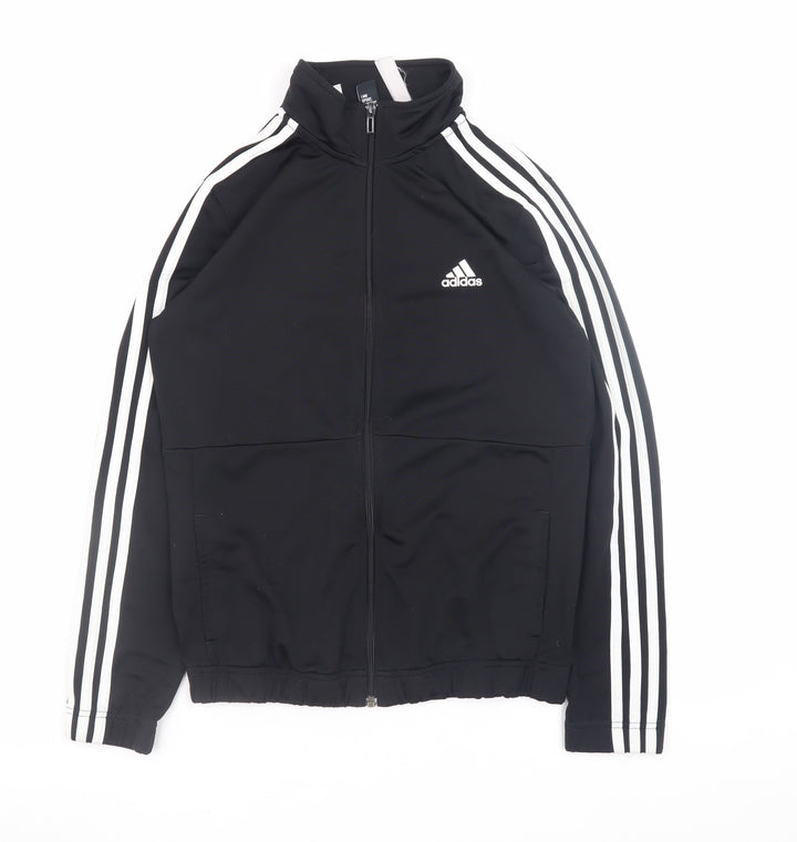 Adidas Boys Black 14 Years Track Jacket Full Zip Sportswear
