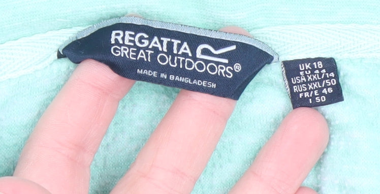 Regatta Women’s Green 1/2 Zip Pullover Sweatshirt UK 18