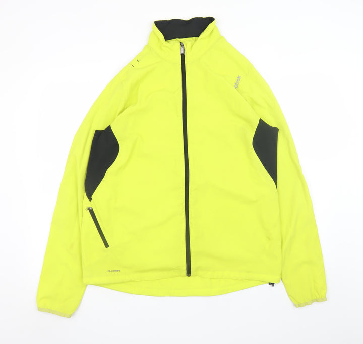 Reebok Men's Yellow Windbreaker Jacket M Athletic Fit