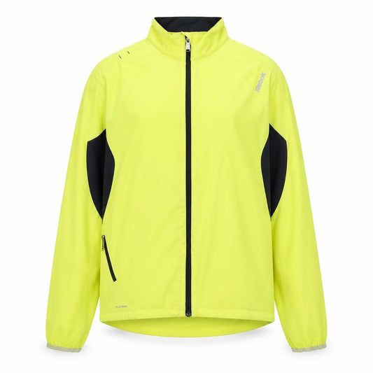 Front view of Reebok Men's Yellow Windbreaker Jacket M Athletic Fit