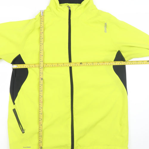 Reebok Men's Yellow Windbreaker Jacket M Athletic Fit