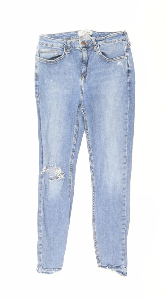 New Look Women's Blue Ankle Grazer Slim Jeans Size 10