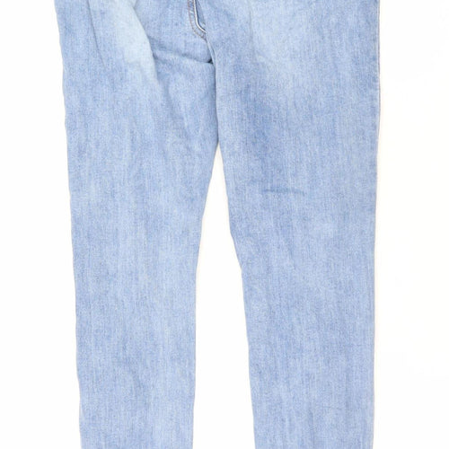 Sinner Womens Blue High Waist Skinny Distressed Jeans UK 12
