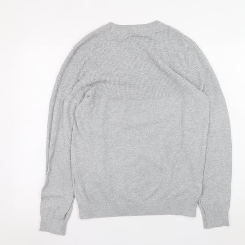 Jack & Jones Men's Grey Knit Crew Neck Jumper Size M Regular Fit