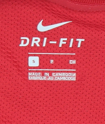 Nike Men's Red Dri-Fit Short Sleeve T-Shirt Size S Athletic Top