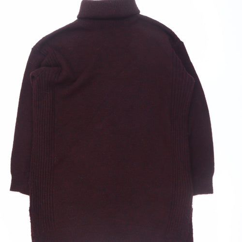 Marks and Spencer Womens Brown Roll Neck Long Sleeve Pullover Jumper Size M