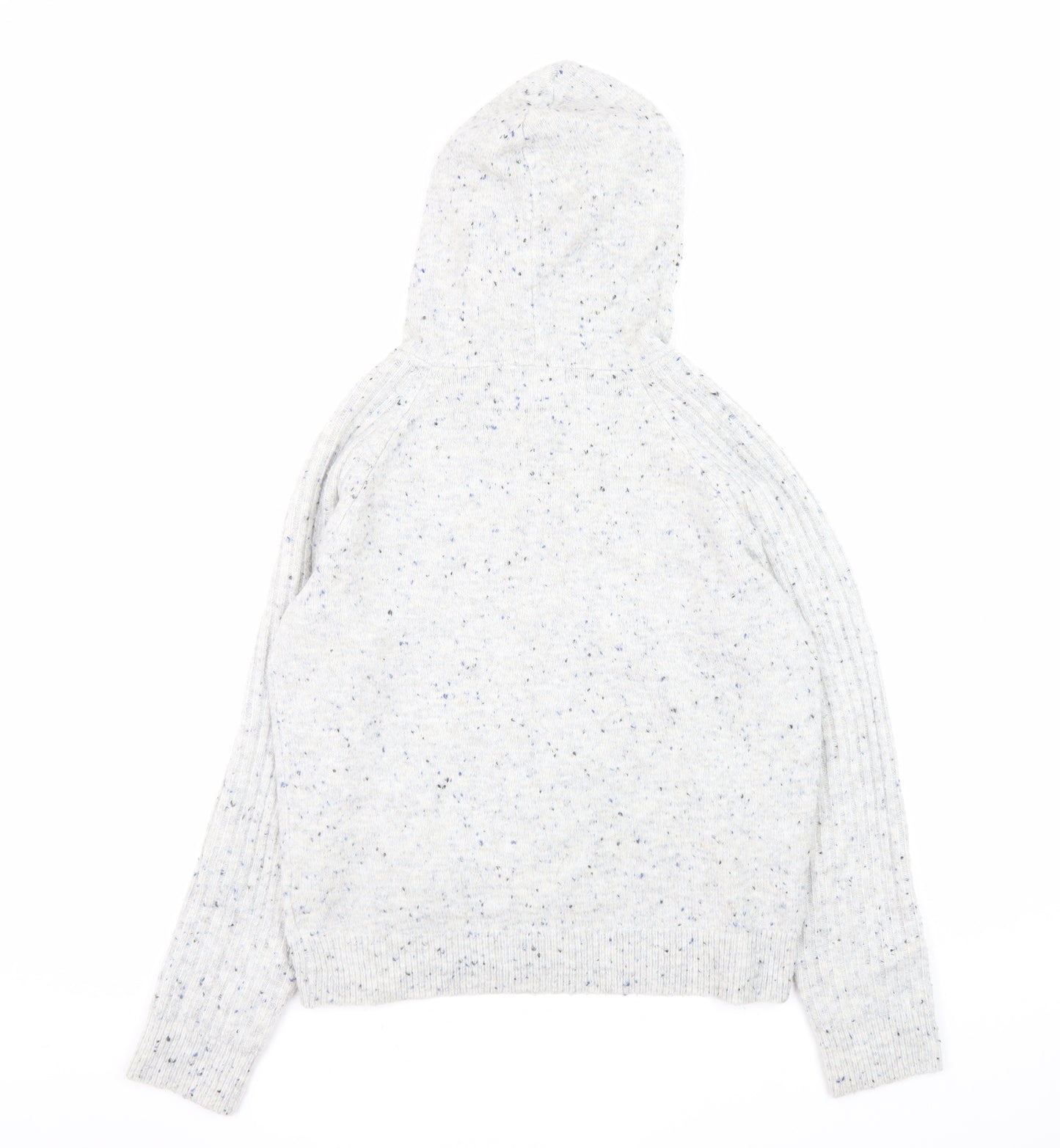 Marks and Spencer Women’s Grey Hooded Chunky-Knit Jumper Size S