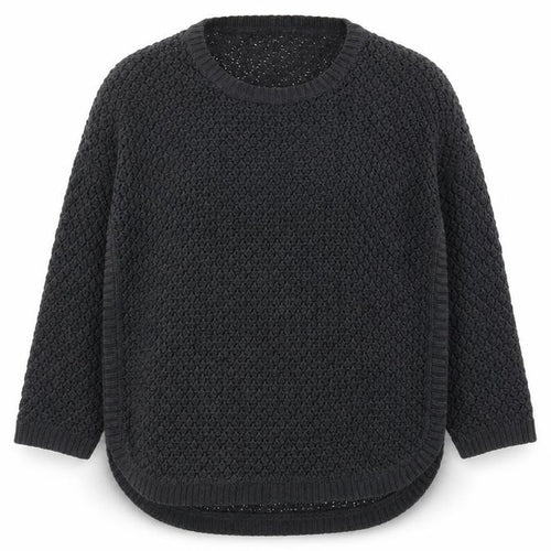 FatFace Women Black Size 12 Knit Jumper with 3/4 Sleeve