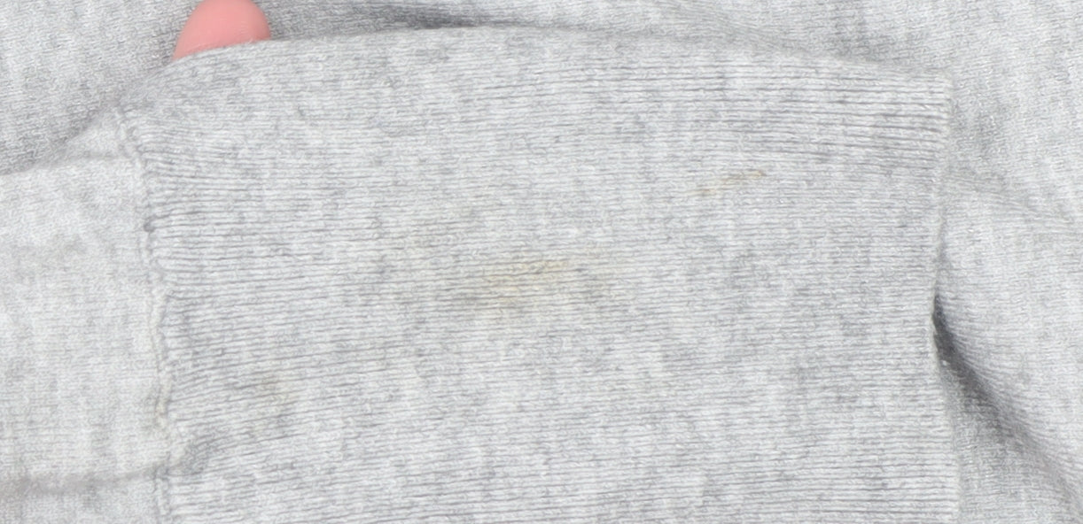 Gallery Women’s Grey Mock Neck Relaxed Fit Knit Jumper Size S