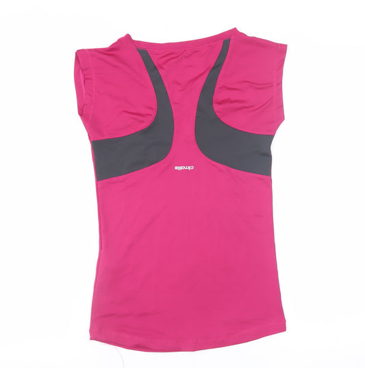 Adidas Women Pink Climalite Sleeveless Athletic T-Shirt Size M