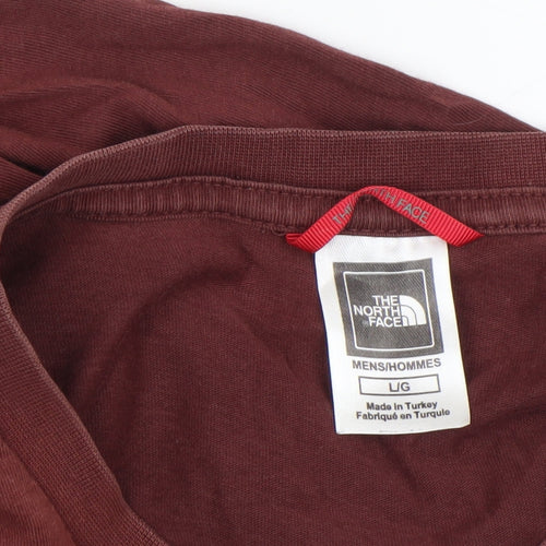 The North Face Men's Brown Long Sleeve Cotton Top Size L