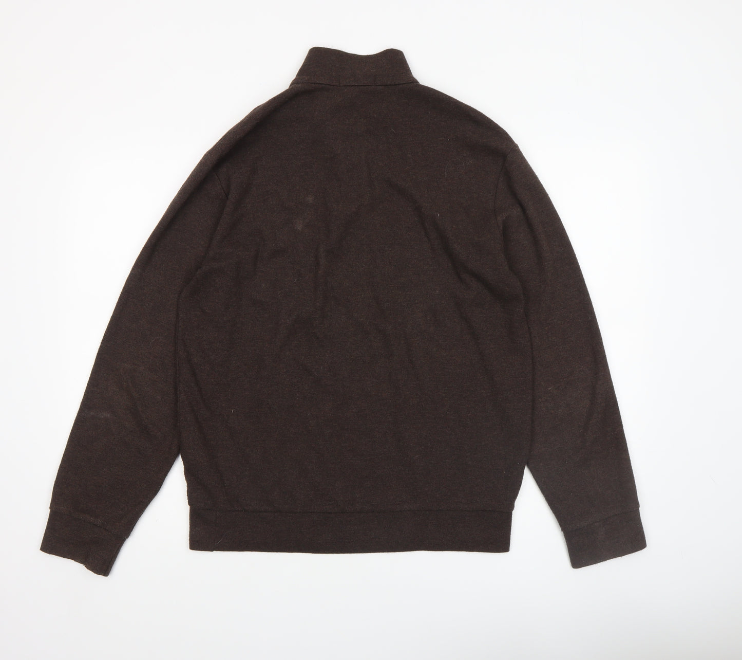 Polo Ralph Lauren Men's Brown 1/2 Zip Mock Neck Sweatshirt Size S