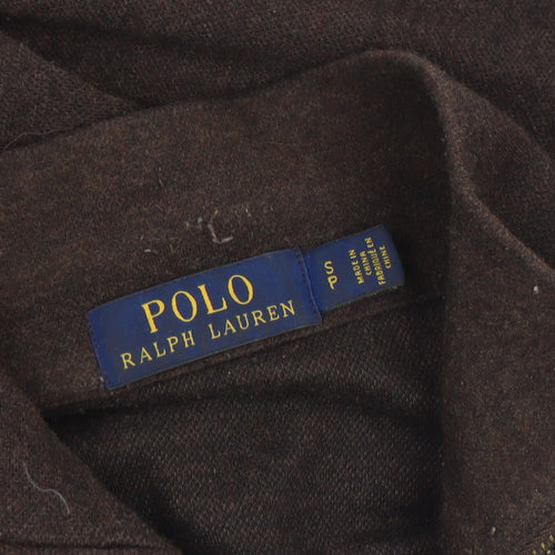 Polo Ralph Lauren Men's Brown 1/2 Zip Mock Neck Sweatshirt Size S