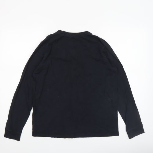 Nike Boys Black XL Long Sleeve Cotton Sports Logo T-Shirt