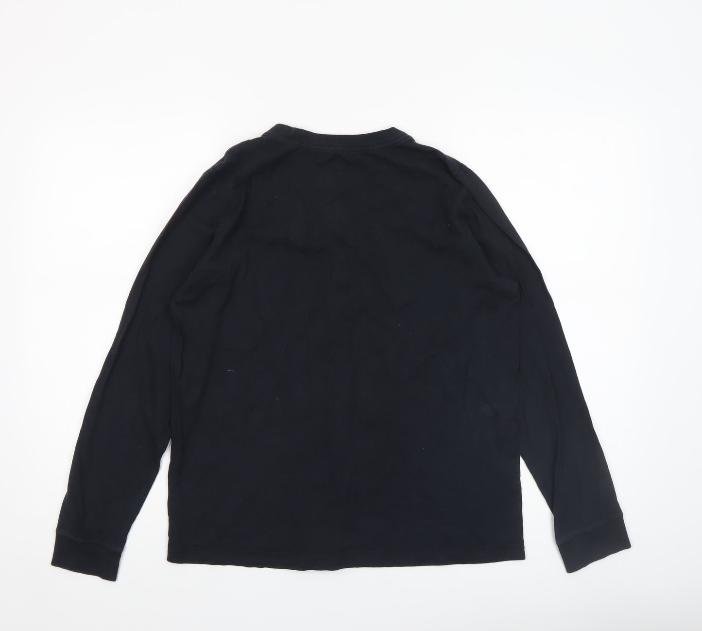Nike Boys Black XL Long Sleeve Cotton Sports Logo T-Shirt