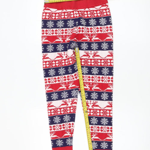 Jeff & Co Girls Multicoloured Fair Isle Christmas Lounge Pants Size 10-12