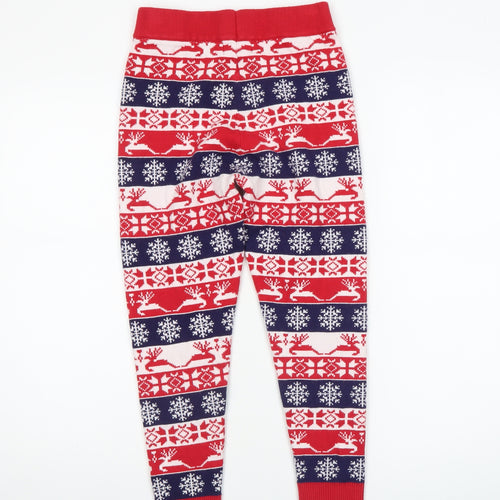 Jeff & Co Girls Multicoloured Fair Isle Christmas Lounge Pants Size 10-12