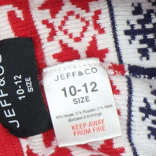 Jeff & Co Girls Multicoloured Fair Isle Christmas Lounge Pants Size 10-12