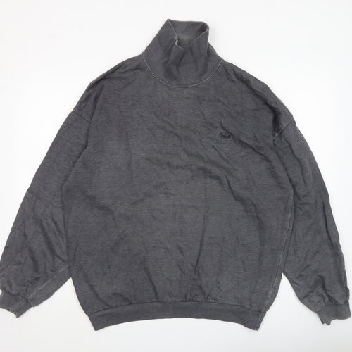 Wind Sportswear Men's Grey Roll Neck Fleece Sweatshirt XL Pullover