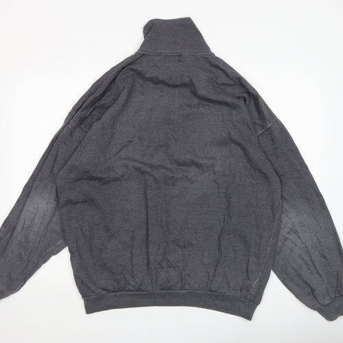 Wind Sportswear Men's Grey Roll Neck Fleece Sweatshirt XL Pullover