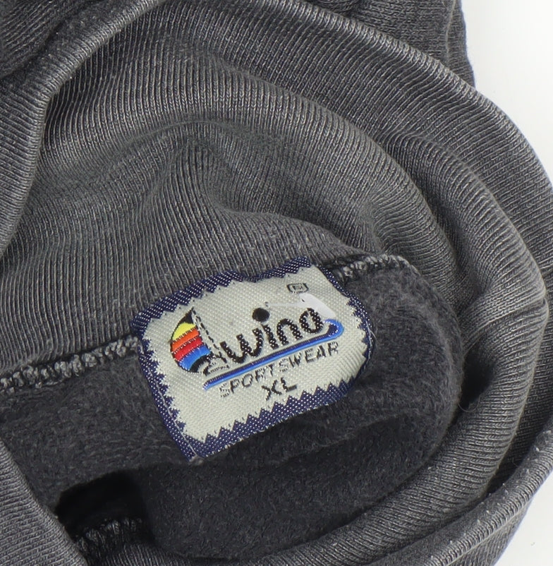 Wind Sportswear Men's Grey Roll Neck Fleece Sweatshirt XL Pullover