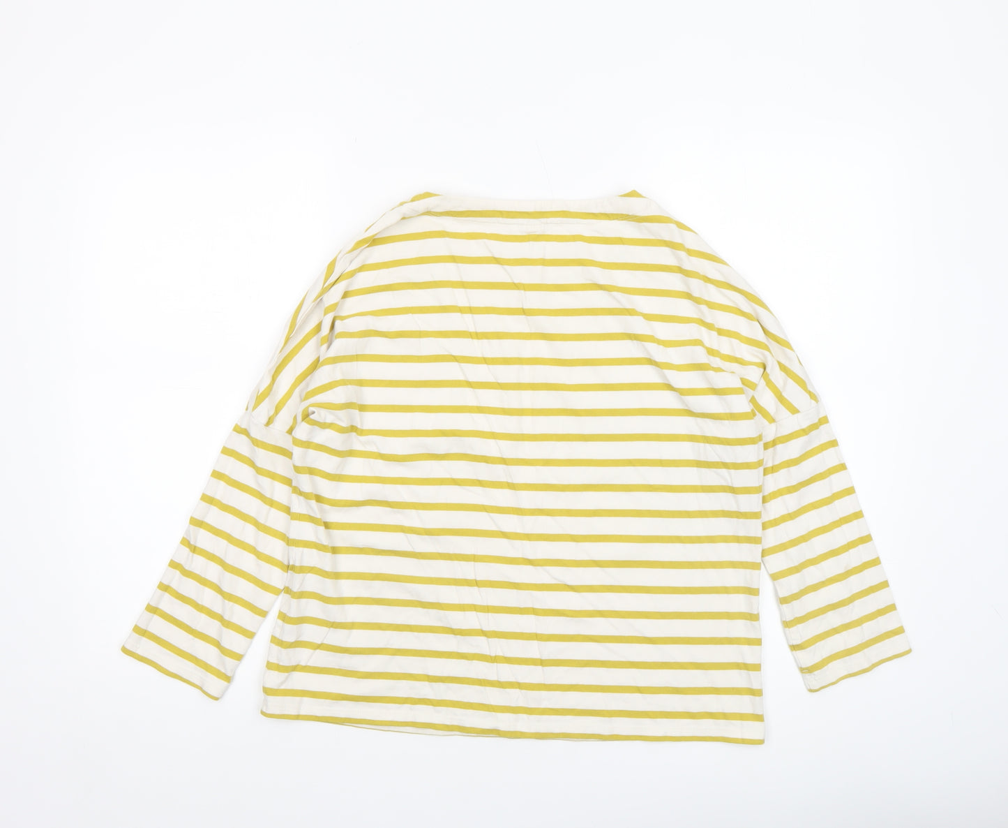 Seasalt Women’s Yellow Stripe Organic Cotton Long Sleeve T-Shirt Size 8